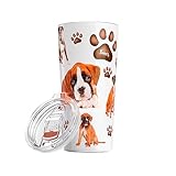 Greenline Goods Boxer Insulated Tumbler With Lid 20 oz - Perfect For Dog Moms, Dads, Lovers – Boxer Insulated Mug - Tumbler Dog Breed Design - Dishwasher Safe Non-Slip Base - For Dog Parents