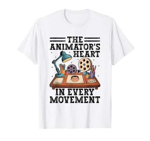 The Animator's Heart In Every Movement Animation Animate T-Shirt