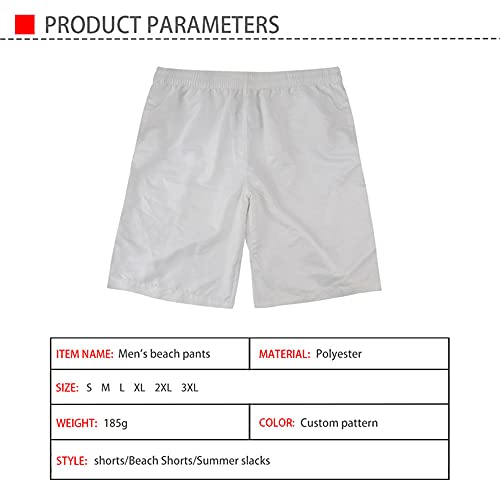 Poceacles Men's Quick Dry Drawstring Waist Beach Swim Trunks Board Shorts with Pocket, Summer Bathing Suits3