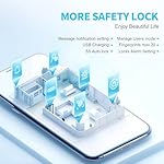 Fingerprint Door Knob Lock for Bedroom Basement Garage Office with App, Smart Knob,Biometric Thumbprint Fingerprint Door Lock, Entry Private Passage Mode 3in1 (Classic) - Image 3