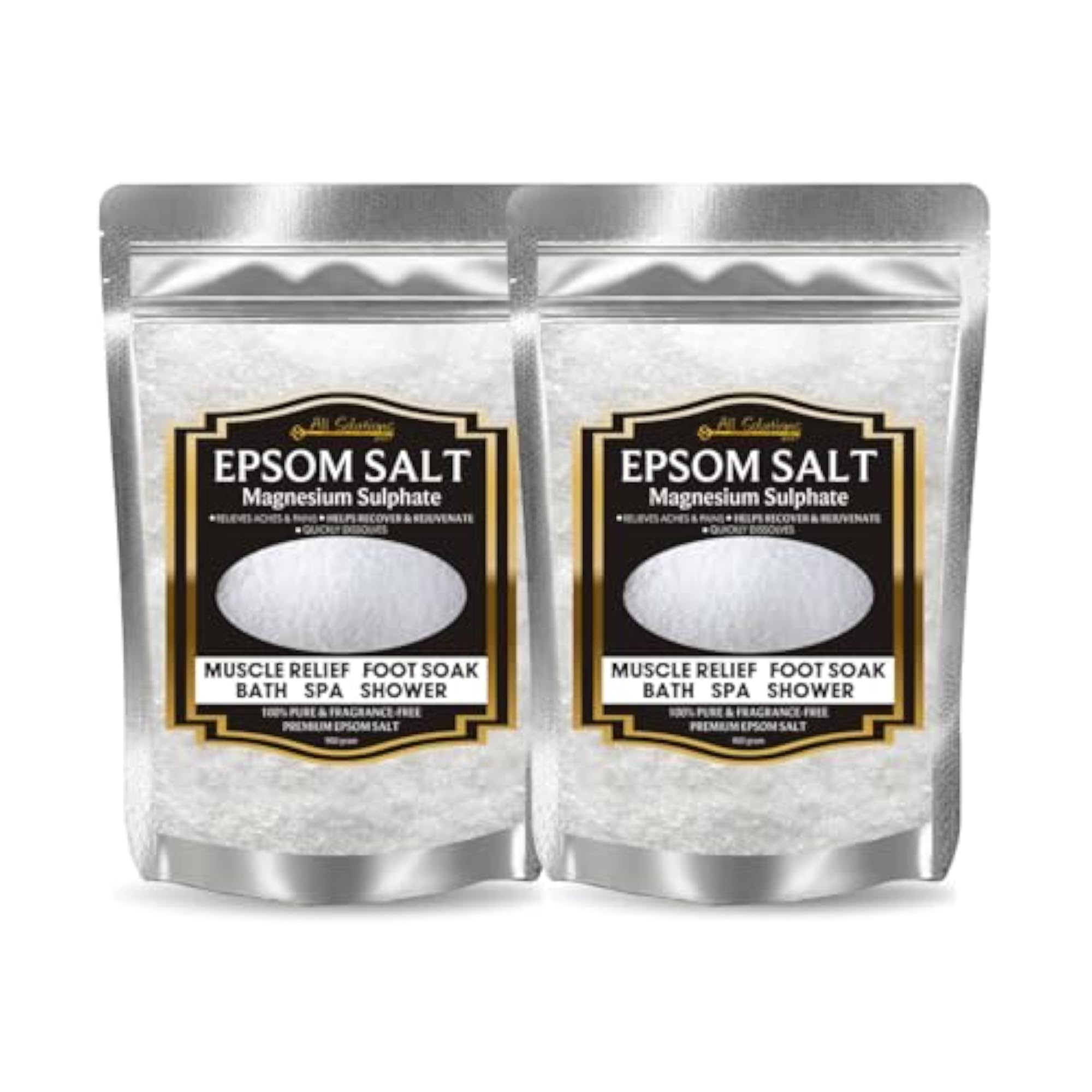 Epsom Bath Salt Crystal for Muscle Relief, Pack of 2
