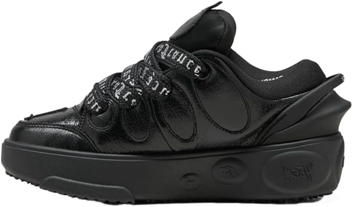 PUMA Kids Boys La Francé Black Chrome Lace Up Sneakers Shoes Casual - Black 7 Big Kid image 3 of 6 B0FBGZXJS5