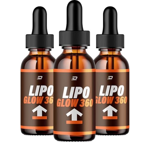 Indelo Lipo Glow 360 Drops Healthy Formula – LipoGlow 360 All Natural Healthy Levels - Extra Strength Liquid Drops, LipoGlow360 Reviews (3 Pack – 3 Month Supply)