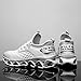 Chopben Men's Running Shoes Blade Non Slip Fashion Sneakers Breathable Mesh Soft Sole Casual Athletic Lightweight Walking Shoes(12,White)