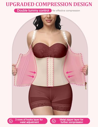 Image of SHAPSHE Waist Trainer for Women, Tummy Control Sports Girdle, Workout Body Shaper with Adjustable Shoulder Strap