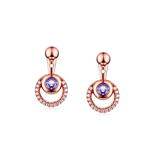 Boucles d'oreilles améthyste et diamants pour vos soirées