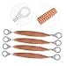 DRESSOOS 6pcs Braided Copper Engine Ground Straps for Automotive Electrical Systems Universal Vehicle Grounding Cable with Ring Terminals for Fuel and Exhaust Systems