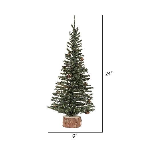 Vickerman-24-Caramel-Pine-Artificial-Christmas-Tree-Unlit-Seasonal-Indoor-Home-Decor-with-Decorative-Wood-Base-Realistic-Looking-Tree-Reliable-and-Durable Vickerman 24 Caramel Pine Artificial Christmas Tree Unlit Seasonal Indoor Home Decor with Decorative Wood Base Realistic Looking Tree Reliable and Durable
