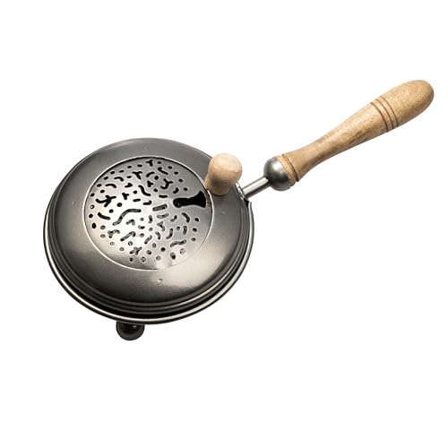 NKlaus Eiserne Räucherpfanne anthrazit D 12cm - Ideal für Räucherwerk und Weihrauch 15878