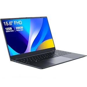 Nueva computadora portátil, pantalla IPS FHD de 15.6 pulgadas 1920×1080, 8GB DDR4 RAM/256GB NVMe SSD, N5095 Quad Core, WiFi de doble banda, Bluetooth, soporte tipo c PD3.0 carga rápida