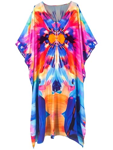 Image of Moss Rose Kaftan Dresses for Women Summer Swimsuit Cover up Caftan Dress