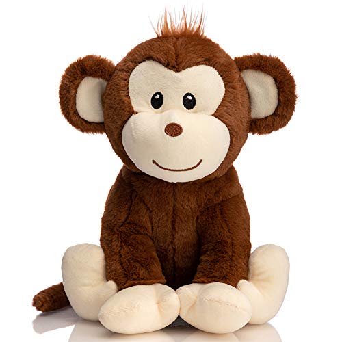 HollyHOME Plush Monkey Stuffed Animals Cute Monkey Toys Birthday Gifts for Kids 12 Inch Brown HollyHOME Plush Monkey Stuffed Animals Cute Monkey Toys Birthday Gifts for Kids 12 Inch Brown