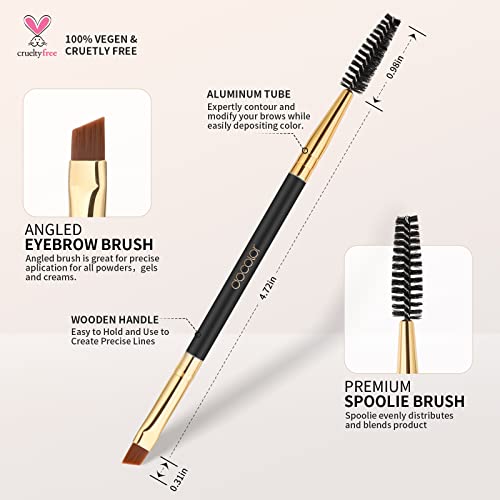 Docolor Flat Foundation & Duo Eyebrow Brush with Angled Brow & Spoolie Brush - Thumbnail 5