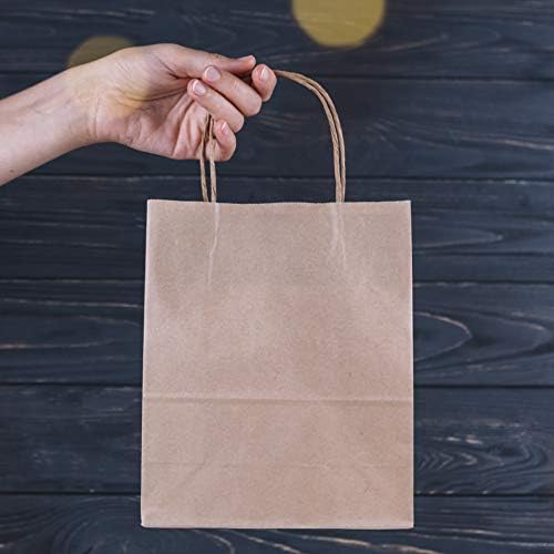 MARENT Pack of 20 Brown Kraft Paper Gift Bags with Twisted Handles | Ideal for Gifts, Party, Shopping, Packaging, Wedding | 32cm x 42cm x 12cm