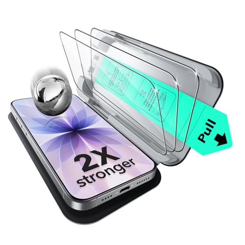 ESR 3 Pack of iPhone 17/ iPhone 16 Pro Screen Protector, Military-Grade Shatterproof, 9H Hardness, Full Coverage Tempered Glass with Ultra Fit Tray