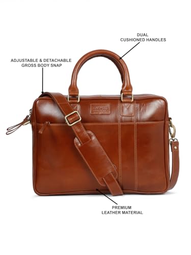 Image of TEAKWOOD LEATHERS Unisex Tan Solid Leather Bag
