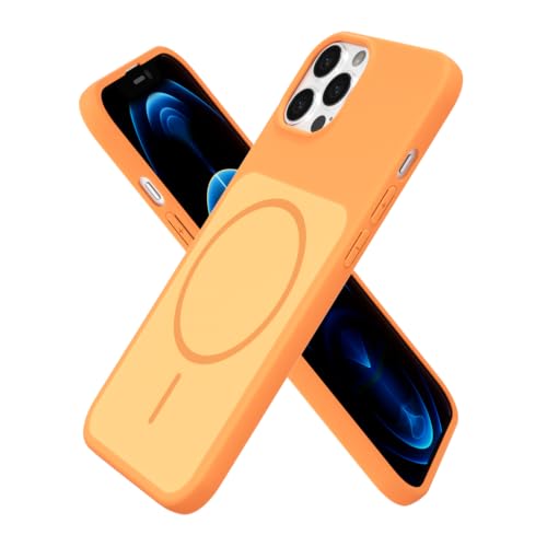 Coque iPhone 12 Pro Max magnétique orange, idéale au quotidien et en sortie