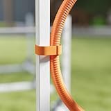 PawHut Agility Set Hunde 4-teiliges Agility-Ausrüstung für Hundetraining Steckhürdenset mit höhenverstellbar Hürden Reifen Trainingszubehör Koordinationstraining Agilityset für Spiele Training