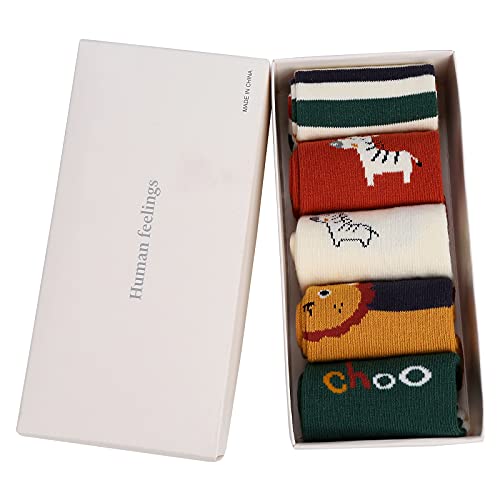 Human Feelings Kids Boys Socks 5 Pairs Toddler Cotton Crew Socks For 1-3/3-5/5-7T/7-9/9-12 Years Old Children/Boy/Girl #TOP5