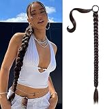 Braid Extensions Pferdeschwanz,Verlängerung mit Haargummi,Braids Kanekalon Kunsthaar,Natürliches Kunsthaar haar Zöpfe Haarverlängerungen Zum Einflechten Lang Ponytail für Frauen 34zoll/ 86cm
