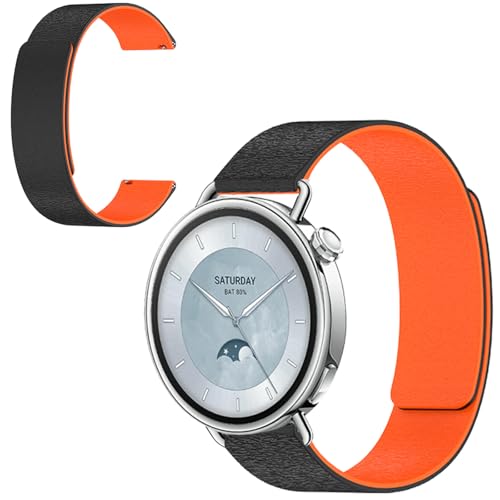 [SpinoArmor] For �V���I�~(Xiaomi) Watch S4 41mm �o���h �V���R���� ���C���[�v���x���g �_�炩�����G�� �}�O�l�b�g���E�ȒP ���͎��� ���葕�� ���߉\ �h�� �h�� �y�� �ϋv�� �X�|�[�c�t�B�b�g�l�X�K�p �t�@�b�V��