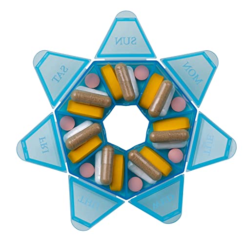 4 Pk Pill Box, Pill Organizer, Pill Case, Pill Container, Weekly Pill Organizer, Pill Holder, Pill Box 7 Day, Pill Dispenser, Portable Small For Pocket Or Travel - Pills Medication & Vitamins Holder #TOP1