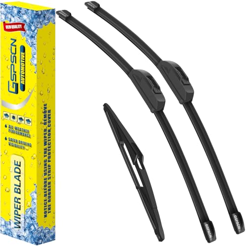 GSPSCN 3 Wipers For Nissan Pathfinder 20-13，Qashqai 22-21，Rogue 23-14 /INFINITI QX60 22-14 /Mitsubishi Outlander 24-21 Original Equipment Windshield Wiper Blades Set 26"+17"+12" by GSPSCN - Used condition - US$16.72