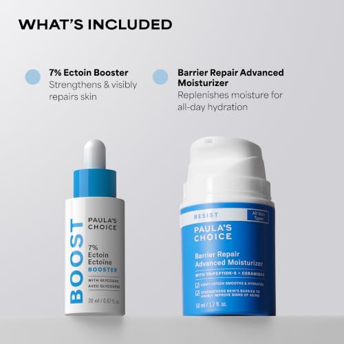 Paula’s Choice Ectoin + Hyaluronic Acid Hydrating Serum & RESIST Barrier Repair Moisturizer Duo, Anti-Aging Skincare with Ceramides & Peptides for Deep Hydration & Barrier Support, Fragrance-Free - Image 2