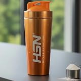 HSN Shaker We Are Nutrition! Stal nierdzewna | 739 ml | Metaliczny pomarańczowy | Kubek do mieszania z optymalnym systemem mieszania w pokrywie (BPA Free) | zamknięcie zapobiegające wyciekom, bez