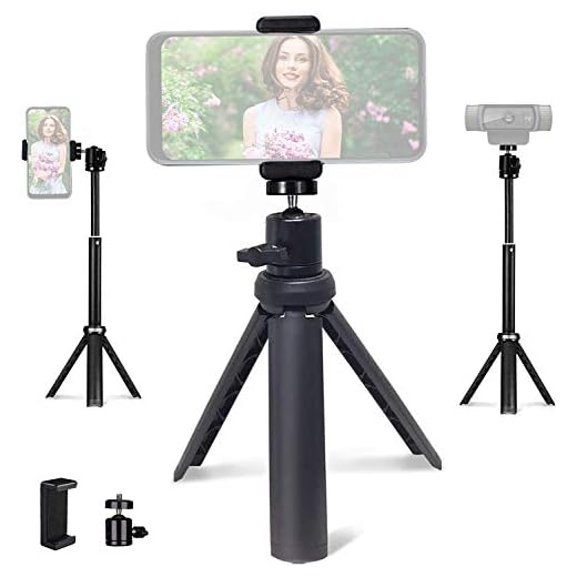 NexiGo Lightweight Mini Tripod for Camera/Phone/Webcam, Extendable Stand, for NexiGo Logitech Webcam C920 C922 C925e C922x C930e C930 C615 Brio and Other Devices with 1/4" Thread
