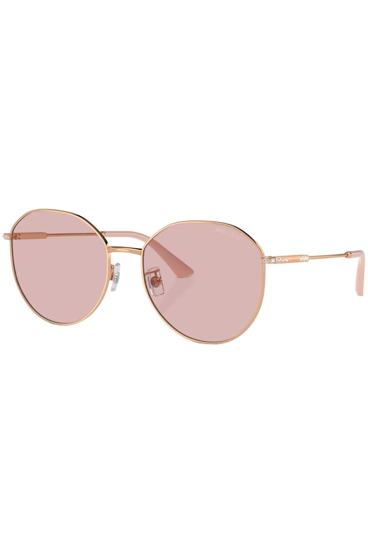 Jimmy Choo Damen Rosa Jc4007bd 3008/5 Sonnenbrillen Metall Gold Pantos Normal