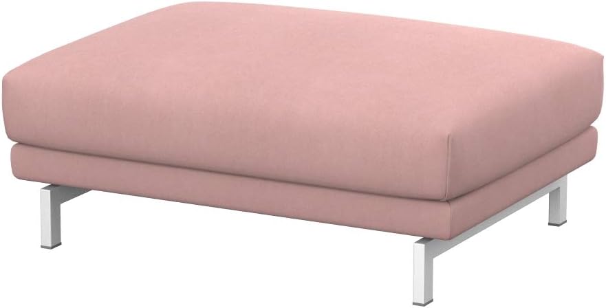 Soferia Replacement Compatible Cover for Nockeby Footstool, Fabric Eco Leather Grey