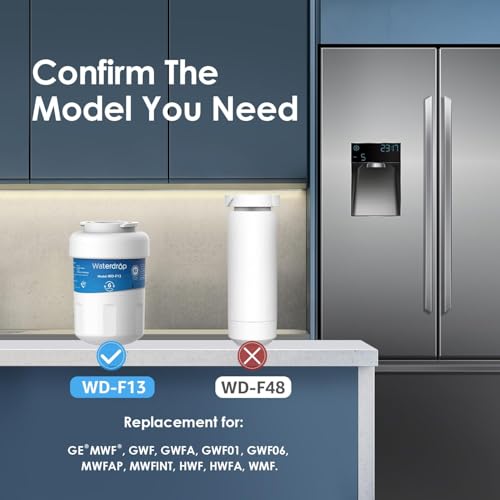 Waterdrop WD-F13 Replacement for GE® MWF®, SmartWater® MWFP, MWFINT, MWFA, GWF, HDX FMG-1, Kenmore® 9991, GSE25GSHECSS, WFC1201 Water Filter, 3 Pack - Image 3