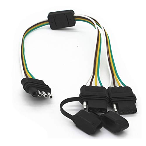 17.5in,4 Way Y-Splitter Plug Universal for Tailgate Light Bar & Trailer |…
