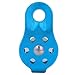Airshi Climbing Pulley, Rustproof Heavy Duty Aluminium Alloy 12mm Small Hole Pulley for Rope Climbing (Blue Color)