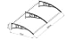 ITALFROM - Marquesina Modular de policarbonato alveolar Transparente, 200 x 75 cm,...