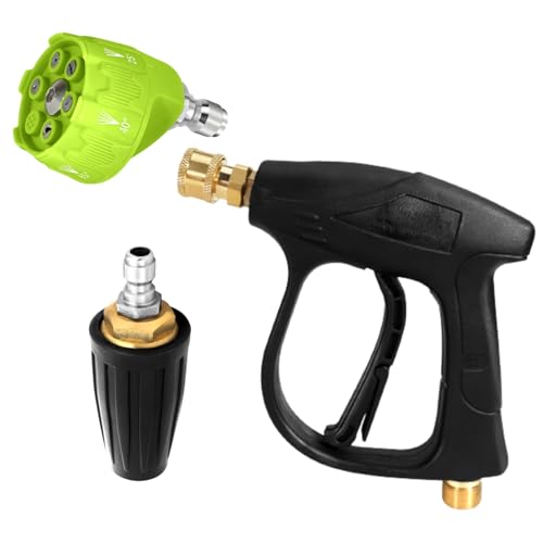 ENA Deal Pressure Washer Gun with M22-14mm Fitting & Turbo Nozzle 4000 PSI Max Rotating Tip with 1/4