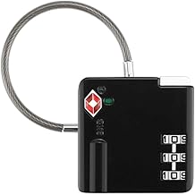 Skywalk TSA Approved 3 Digit Combination Steel Padlocks for Travel Luggage, Baggage, Suitcases and Backpacks (Random Color), Metal