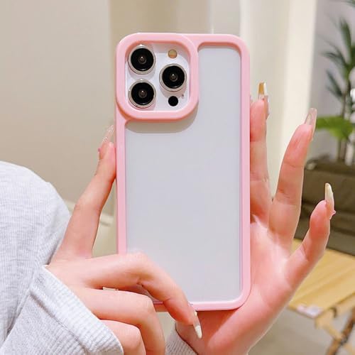 Coque iPhone 12 Pro Max TPU transparent bord rose