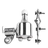 Axorafow Attrito staccabile per generatore di luce bici per fari 12v 6w 2.5v 0.5w luci posteriori - Dinamo montata su mozzo in acciaio con finitura argento 10,5 x 5 cm