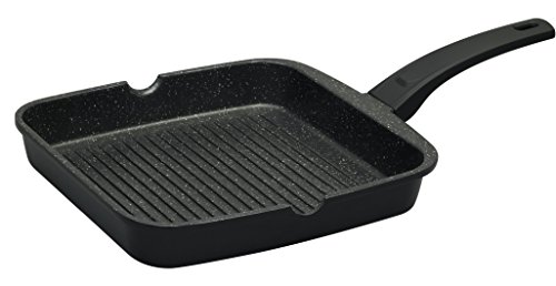 Prestige Stone Quartz Square Grill Pan, Black - 28 cm