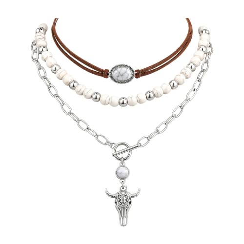 Western Cowgirl Layered Choker Necklaces for Women, Cowgirl Birthday Gifts by Teensmagic - Used condition - US$9.77