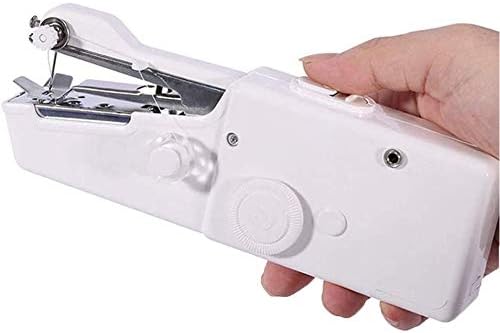 Mini Handheld Sewing Machine, DUTISON Handheld Stitch Portable Fabric Curtains Cordless Electric Stitch Household Tool for Fabric, Clothing, Kids Cloth, Home Travel Use (Battery Not Included)