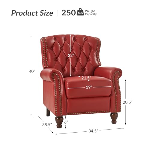 Hulalahomegenuineleatherreclinerchairsetof2wsolidwoodfeetmodernadjustabletuftedpushbackarmchairwrivetdecorationhometheaterseatingrecliningsofaforlivingroomred Urban Country Home Decor Hulala home genuine leather recliner chair set of 2 wsolid wood feet modern adjustable tufted push back arm chair wrivet decoration home theater seating reclining sofa for living room red urban country home decor
