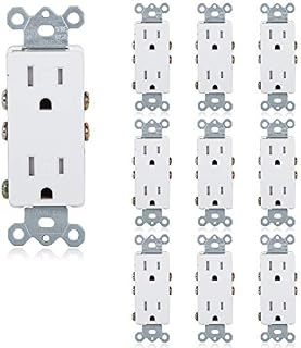 Maxxima Tamper Resistant Duplex Receptacle Standard Decorative Electrical Wall Outlet 15A White