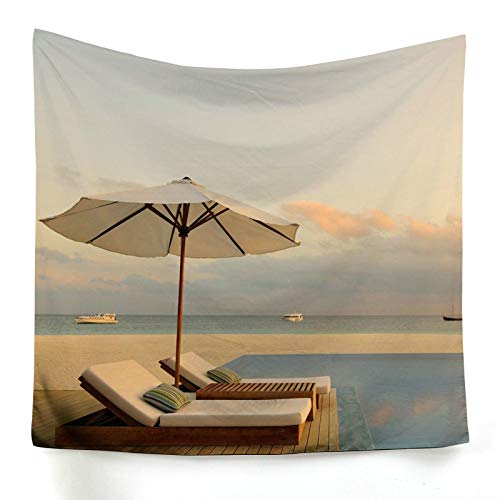 Crea un ambiente relajante con el tapiz de pared KnSam gris de 150 x 130 cm 2