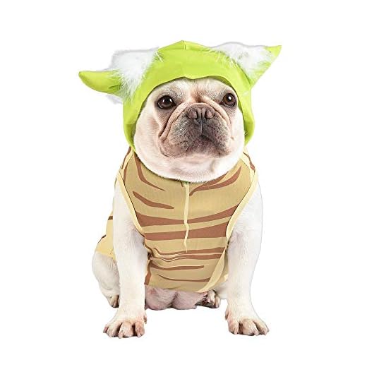 Star Wars Yoda Costume for Dogs, Extra Small (XS) | Hooded and Comfortable Green Yoda Dog Costumes for All Dogs | Dog Halloween Star Wars Dog Costume for Small Dogs | See Sizing Chart for More Info