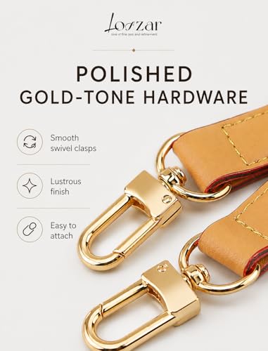 Image of Adjustable Length Vachetta Leather Replacement Bag Strap, Fits Speedy Nano /20 /25 /30 /35 Boulogne and More