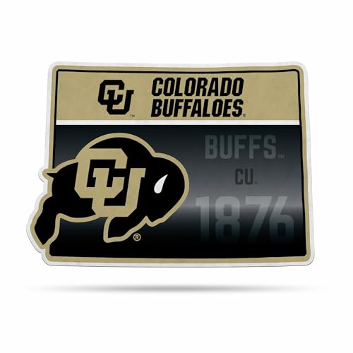 Rico Industries NCAA Colorado Buffaloes State Shape Shape Cut Pennant - Home and Living Room Décor - Soft Felt EZ to Hang