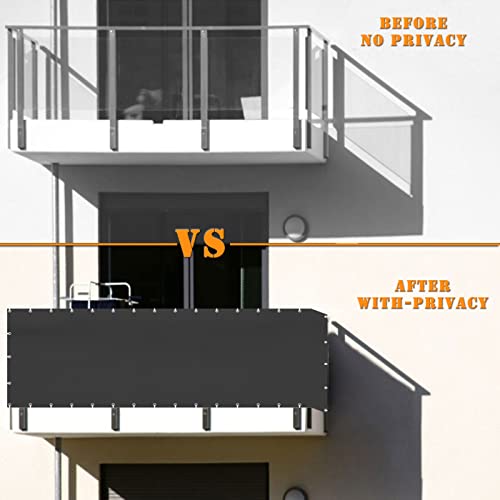 Pantalla resistente al desgarro con protección UV para balcón exterior 7